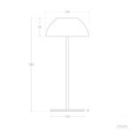 Draagbare LED tafellamp- USB oplaadbaar - 2700K - rood - Afbeelding 11