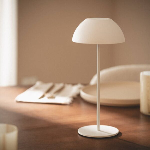Draagbare LED tafellamp- USB oplaadbaar - 2700K - wit - Afbeelding 1