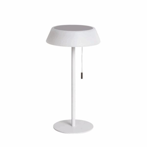 Solar LED tafellamp - USB oplaadbaar - 3000K - wit - Afbeelding 1