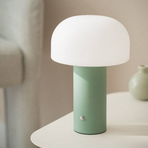 Moderne LED tafellamp - USB oplaadbaar- 3 lichtkleuren - groen - Afbeelding 1