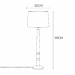 Tafellamp hout met taupe kap - E27 fitting - klassiek beige - Afbeelding 8