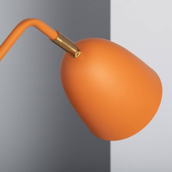 Design bureaulamp - E27 - metaal - 43 cm hoog - oranje saffraan - Afbeelding 3