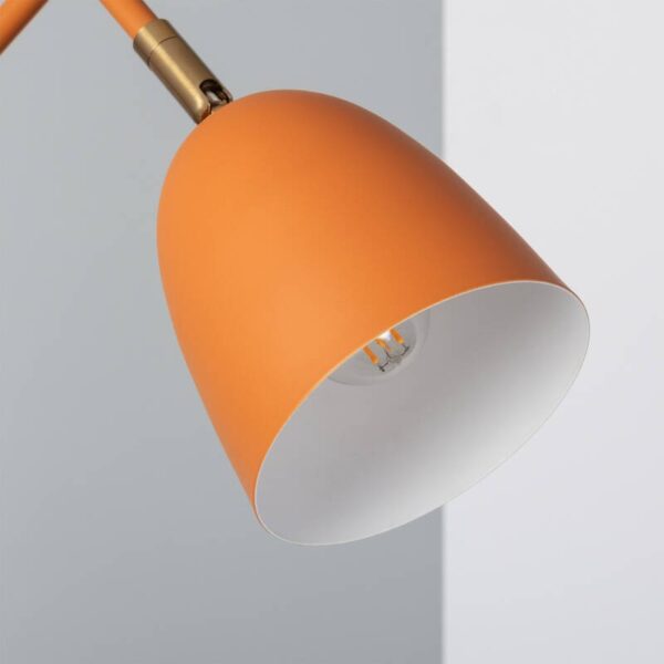 Design bureaulamp - E27 - metaal - 43 cm hoog - oranje saffraan - Afbeelding 5