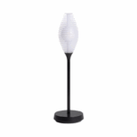 Design tafellamp LED zwart sculpturaal oplaadbaar USB-C IP44 warm wit licht 38 cm