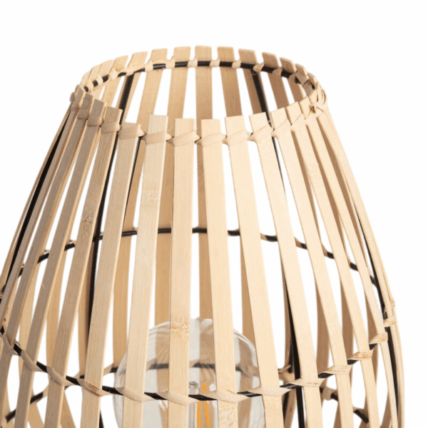 Bamboe tafellamp - E27 - 44 cm hoog - natuurlijk vlechtwerk - Afbeelding 7
