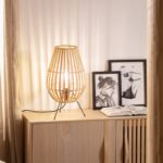 Bamboe tafellamp - E27 - 44 cm hoog - natuurlijk vlechtwerk - Afbeelding 4