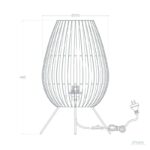 Bamboe tafellamp - E27 - 44 cm hoog - natuurlijk vlechtwerk - Afbeelding 9