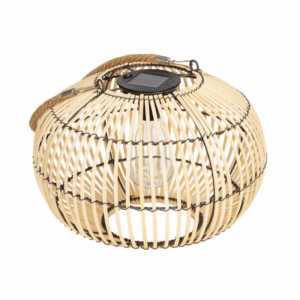 bohemian tafellamp solar led rotan natuurlijk 240 mm