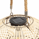 Bohemian solar tafellamp - LED - 24 cm hoog - rotan natuurlijk - Afbeelding 5