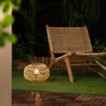Bohemian solar tafellamp - LED - 24 cm hoog - rotan natuurlijk - Afbeelding 4