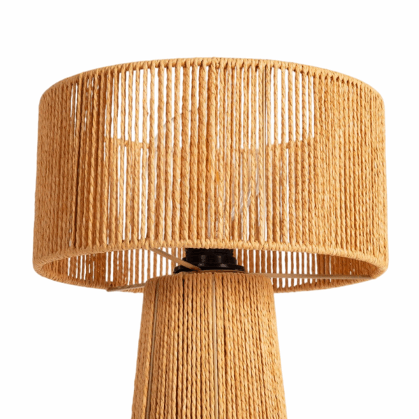 Boho tafellamp - E27 - gevlochten papier - 41 cm hoog - natuurlijk - Afbeelding 3