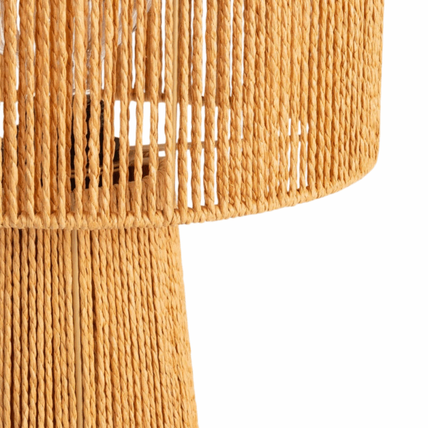 Boho tafellamp - E27 - gevlochten papier - 41 cm hoog - natuurlijk - Afbeelding 6