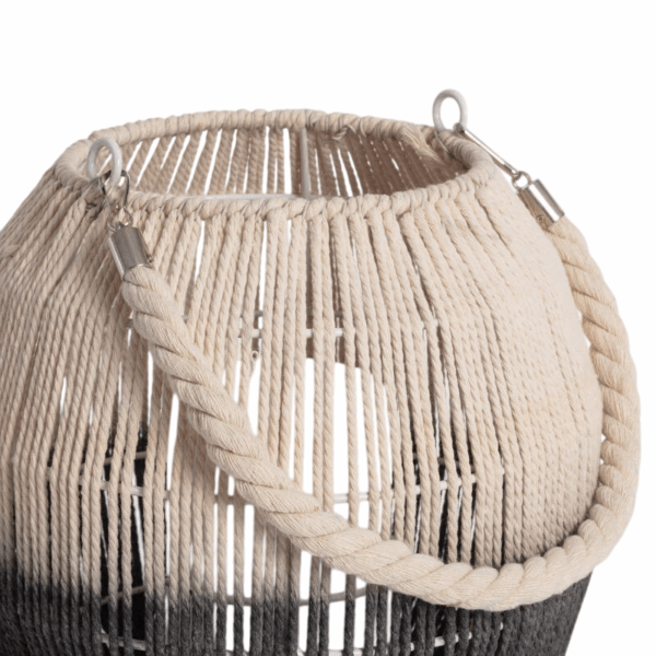 Boho tafellamp touw - LED - draagbaar - 24 cm hoog - naturel - Afbeelding 6