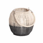 Boho tafellamp touw - LED - draagbaar - 24 cm hoog - naturel - Afbeelding 2