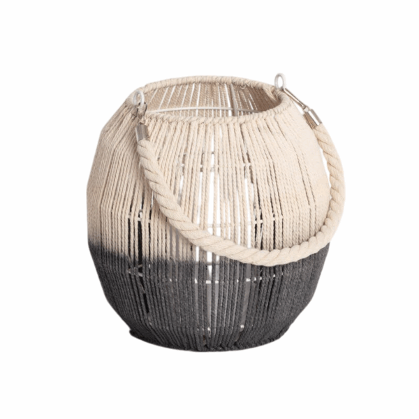 Boho tafellamp touw - LED - draagbaar - 24 cm hoog - naturel - Afbeelding 2