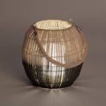 Boho tafellamp touw - LED - draagbaar - 24 cm hoog - naturel - Afbeelding 3