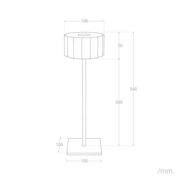 Buiten tafellamp LED - oplaadbaar - dimbaar - 34 cm hoog - zwart - Afbeelding 7