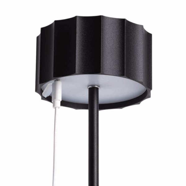 Buiten tafellamp LED - oplaadbaar - dimbaar - 34 cm hoog - zwart - Afbeelding 3