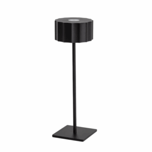 Buiten tafellamp LED zwart oplaadbaar USB-C dimbaar IP54 warm wit licht 34 cm