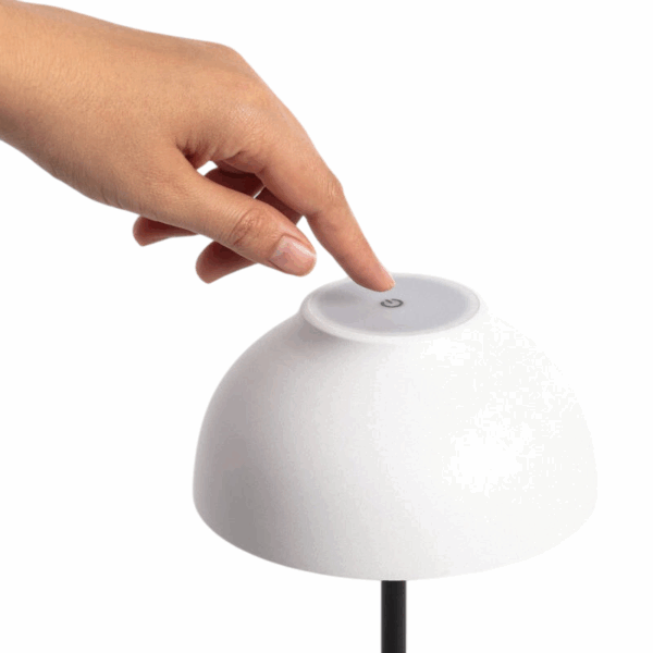 Buiten tafellamp - LED - oplaadbaar - dimbaar - 35 cm hoog - wit - Afbeelding 5