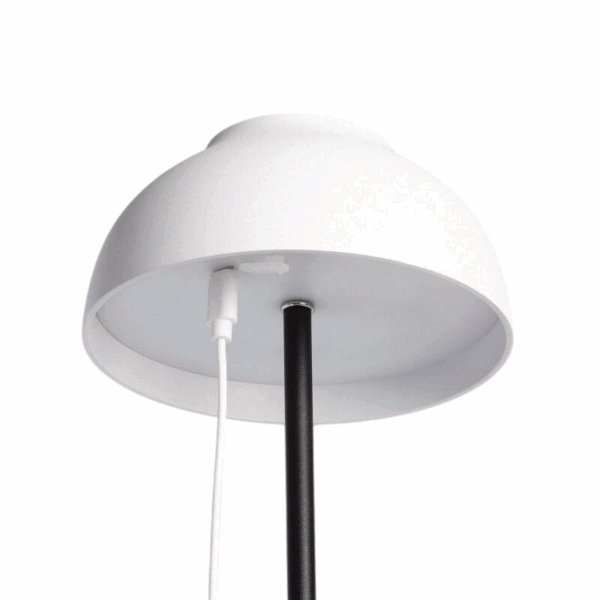 Buiten tafellamp - LED - oplaadbaar - dimbaar - 35 cm hoog - wit - Afbeelding 4