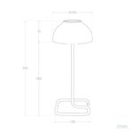 Buiten tafellamp - LED - oplaadbaar - dimbaar - 35 cm hoog - wit - Afbeelding 8