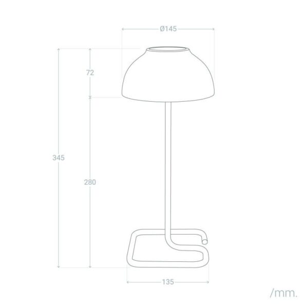 Buiten tafellamp - LED - oplaadbaar - dimbaar - 35 cm hoog - wit - Afbeelding 8