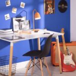 Design bureaulamp - E27 - metaal - 43 cm hoog - oranje saffraan - Afbeelding 4
