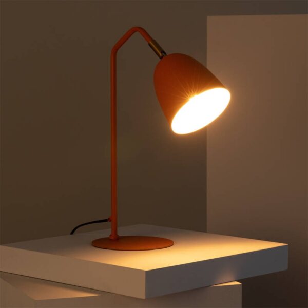 Design bureaulamp - E27 - metaal - 43 cm hoog - oranje saffraan - Afbeelding 2