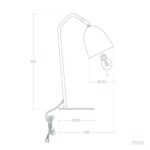 Design bureaulamp - E27 - metaal - 43 cm hoog - oranje saffraan - Afbeelding 9