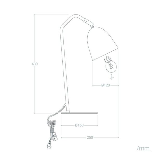 Design bureaulamp - E27 - metaal - 43 cm hoog - oranje saffraan - Afbeelding 9