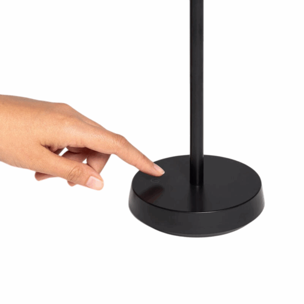 Design tafellamp - LED - oplaadbaar - 38 cm hoog - zwart - Afbeelding 7