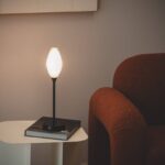 Design tafellamp - LED - oplaadbaar - 38 cm hoog - zwart