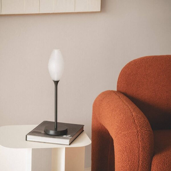 Design tafellamp - LED - oplaadbaar - 38 cm hoog - zwart - Afbeelding 4