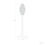 Design tafellamp - LED - oplaadbaar - 38 cm hoog - zwart - Afbeelding 9