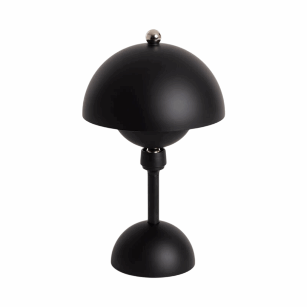 Design tafellamp - LED - oplaadbaar - dimbaar - 35 cm hoog - zwart - Afbeelding 2