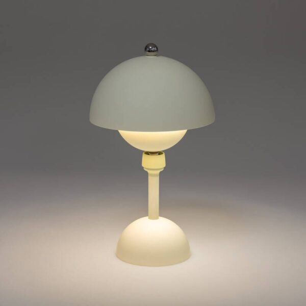 Design tafellamp - LED - oplaadbaar - dimbaar - 35 cm hoog - beige - Afbeelding 1