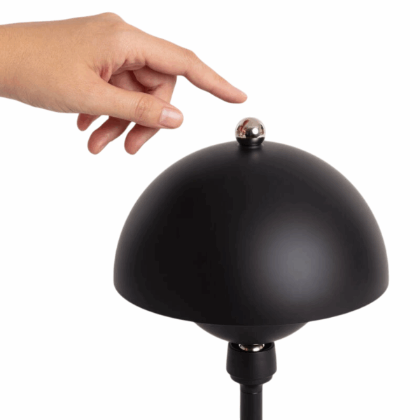 Design tafellamp - LED - oplaadbaar - dimbaar - 35 cm hoog - zwart - Afbeelding 3