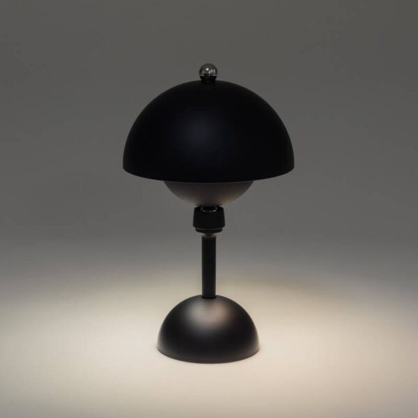 Design tafellamp - LED - oplaadbaar - dimbaar - 35 cm hoog - zwart - Afbeelding 1