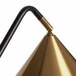Design tafellamp met gouden kap - E27 - 50 cm hoog - zwart - Afbeelding 6