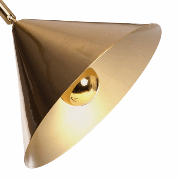 Design tafellamp met gouden kap - E27 - 50 cm hoog - zwart - Afbeelding 3
