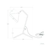 Design tafellamp met gouden kap - E27 - 50 cm hoog - zwart - Afbeelding 8