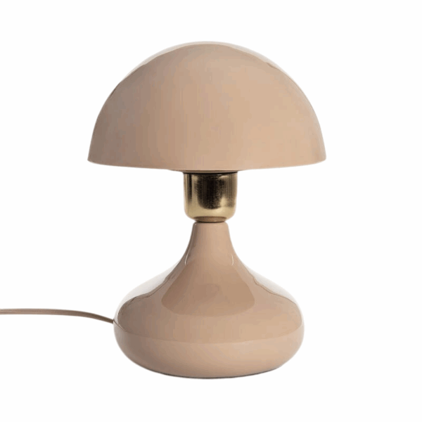 design tafellamp e27 beige metaal retro bolkap 23 cm
