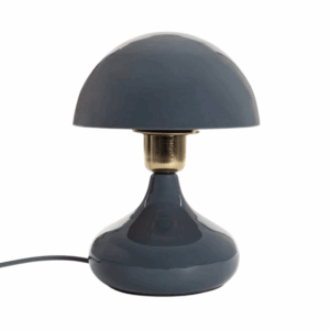 design tafellamp e27 blauw metaal retro bolkap 23 cm