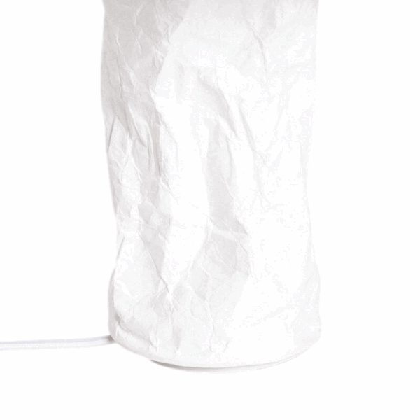Design tafellamp papier - brede kap - E27 - 39 cm hoog - wit - Afbeelding 5