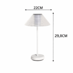 Draagbare LED tafellamp - oplaadbaar - 30 cm hoog - wit - Afbeelding 6