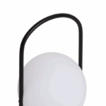 Draagbare tafellamp oplaadbaar - LED - bolvorm - 30 cm hoog - zwart - Afbeelding 6