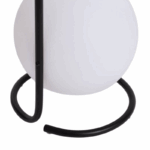 Draagbare tafellamp oplaadbaar - LED - bolvorm - 30 cm hoog - zwart - Afbeelding 3