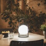 Draagbare tafellamp oplaadbaar - LED - bolvorm - 30 cm hoog - zwart - Afbeelding 9