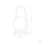 Draagbare tafellamp oplaadbaar - LED - bolvorm - 30 cm hoog - zwart - Afbeelding 12